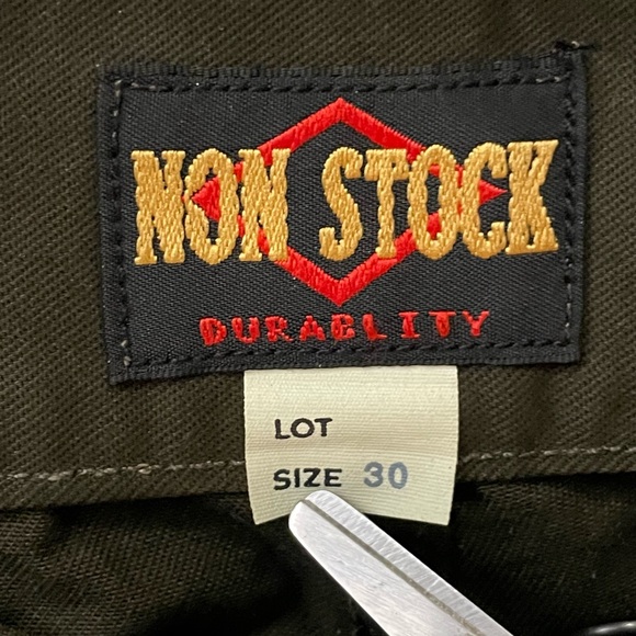 VTG NON STOCK British Army Style Double Pleated Trousers Army Green, Size 30 - Picture 10 of 14
